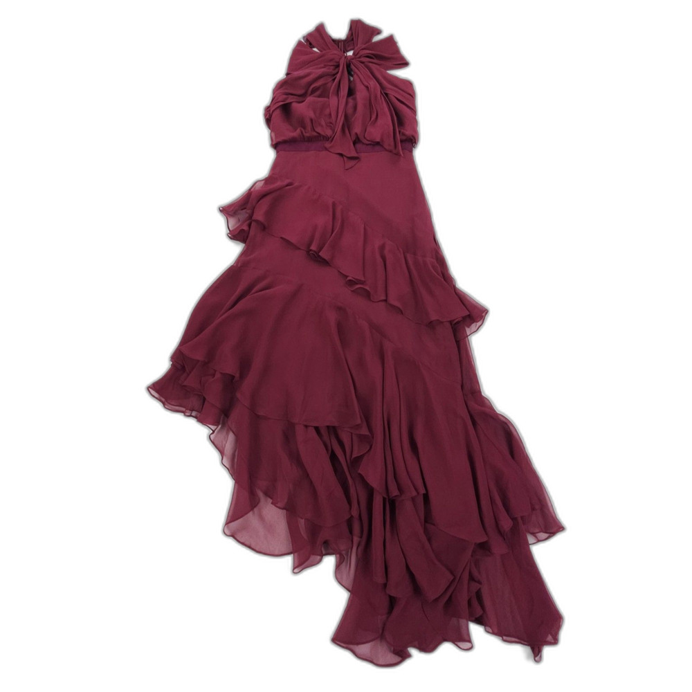 NEW Cinq à Sept Valle 100% Silk Ruffle Midi Dress Romantic French Girl Minimal 2
